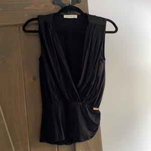Pierre Balmain sleeveless black shirt